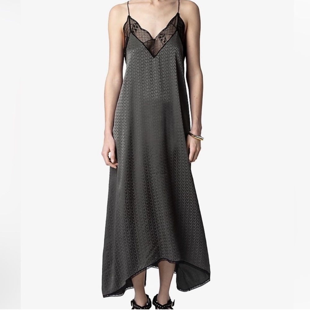 Zadig & Voltaire Risty Monogram-print silk Maxi Dress